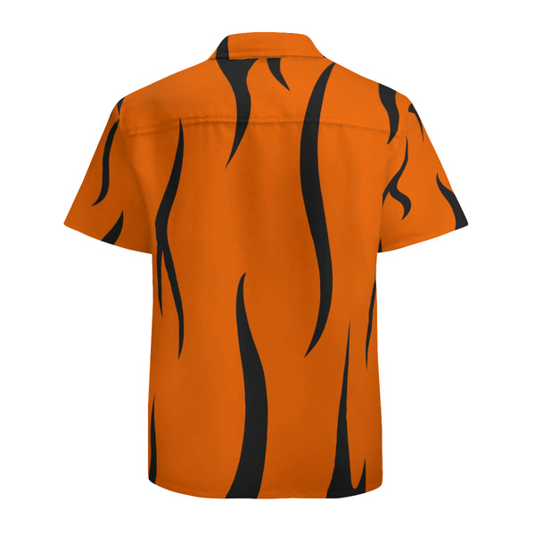 New Unique Stuff presents the iconic Bengal shirt from the back view which carries a nice dark color background to blend with the tiger stripes