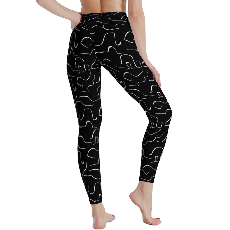 Scribble lines leggings