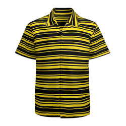 The Yelblack is a style trending at New Unique Stuff featuring the black and yellow color combination on a Hawaiian shirt that will make the public stand and notice. Well-tailored and a stunning from the front view.