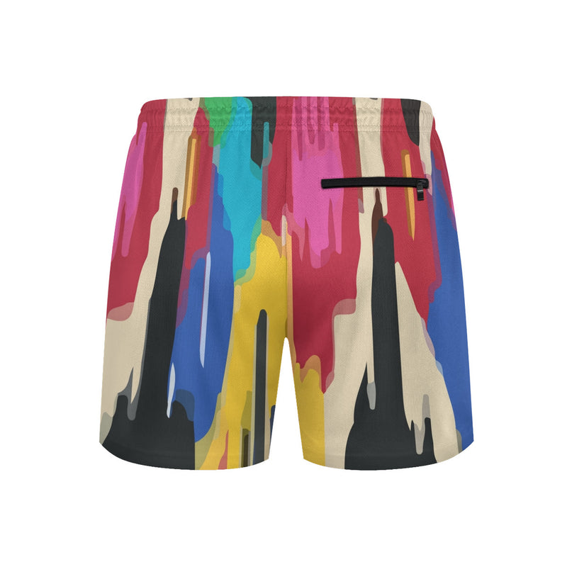  The Ethical Beach Shorts by New Unique Stuff provide  a black zipper pocket. Soft lining, reduce friction, more comfortable.