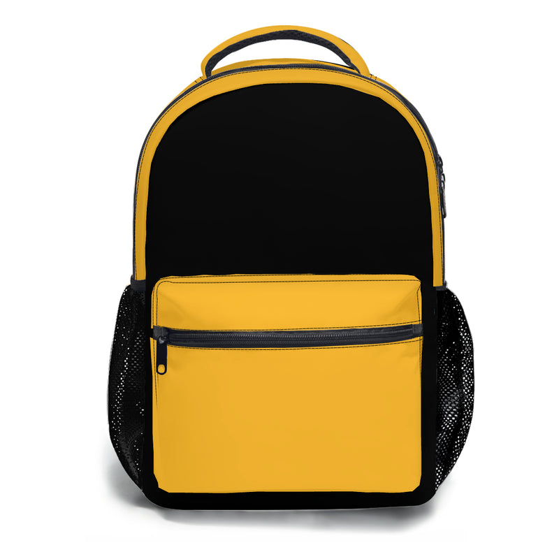 The backpack is made of polyester Oxford cloth that is simple and stylish. · Strong, easy to clean, wear-resistant, and splash-proof.