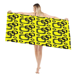 This  Square Links Beach Towel by New Unique Stuff beach towel is an all over print made of Microfiber material, soft and comfortable.