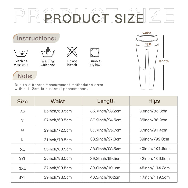 The product size list is to look for the appropriate size for you before ordering.