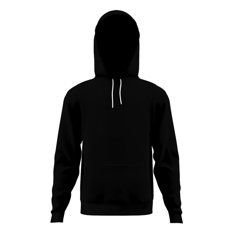 The Black Hoodie by New Unique Stuff features a Pullover hood with hood cord design, easy to adjust with kangaroo front pocket design, can store small daily necessities.