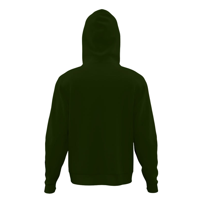 The Lime Hoodie from the back view is an air-layer fabric with a moderate feel.