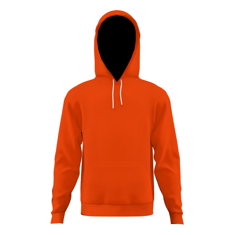 The Orange Hoodie by New Unique Stuff is a pullover hood with a hood cord design that is easy to adjust with a kangaroo front pocket design and can store small daily necessities.