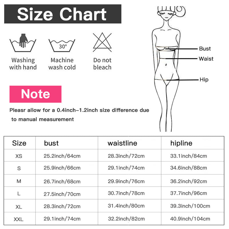 Hand wash or machine wash recommended, do not soak for a long time, do not bleach, washing liquid temperature should not exceed 45 ℃. Please refer to chart for your size before ordering.