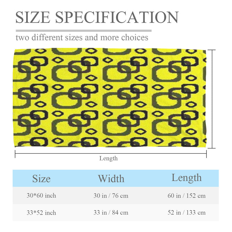 This Square Links Beach Towel by New Unique Stuff This size data is measured under the flat, due to different measurement methods might be  one to three cm difference.