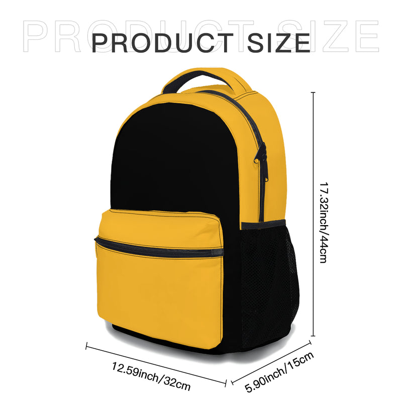 · The schoolbag has a front pocket and side pockets on both sides, which can hold card holders, water glasses, umbrellas and other items to increase portability.