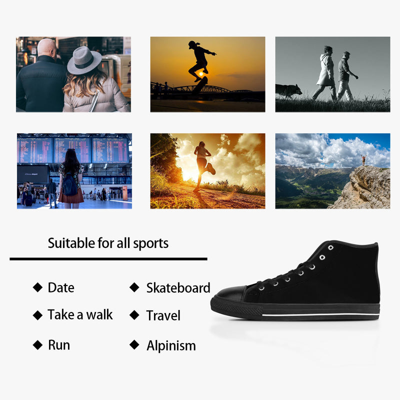 Do you love black shoes? New Unique Stuff carries this black sneaker that compliments any gear or attire you wear that is ready to represent any occasion or event.