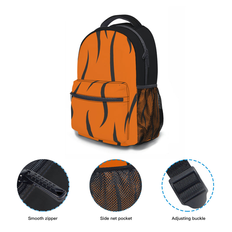  This custom art prints casual backpack features an all-over print, backpack with a laptop storage compartment up to 15 inches plus  a front zippered compartment and two side pockets. 