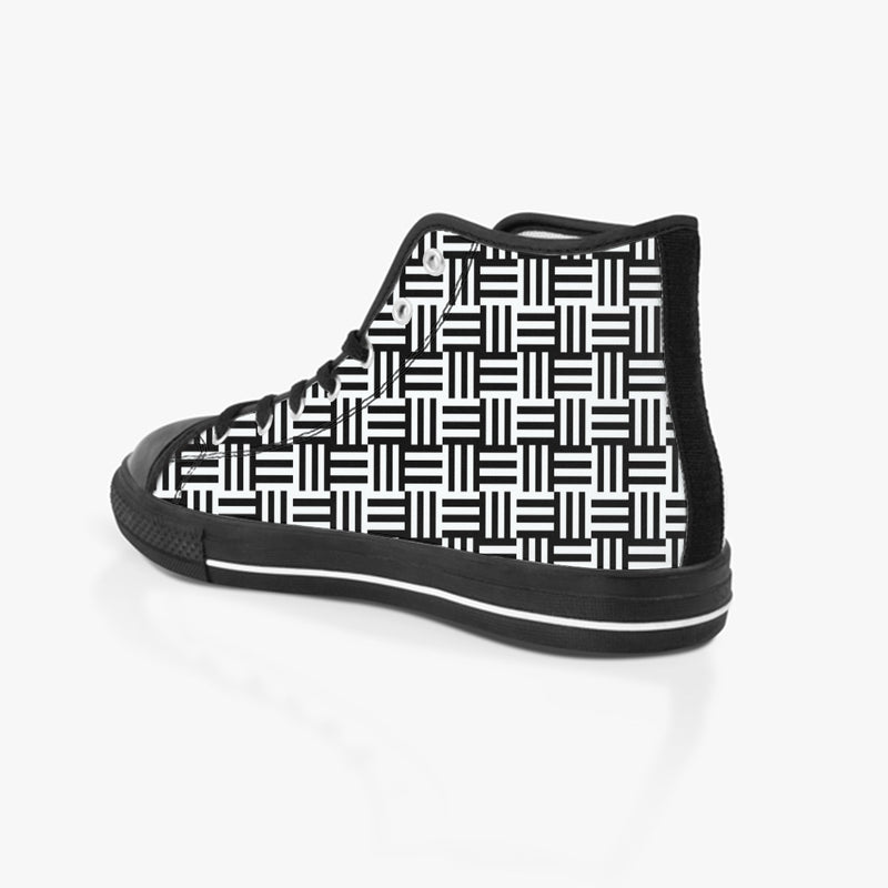 Do you love black and white? New Unique Stuff has these Puzzling black and white sneakers that will put confidence into you! The look of the shoe will attract the public view and yours too.